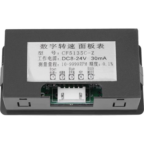 Tachymètre numérique à LED 4 RPM, compteur de vitesse, capteur de proximité à effet Hall NPN (bleu) (1/5)