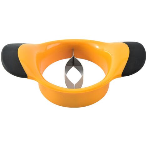 BUNTHAUS Coupe-mangue,Trancheuse de Mangue,Coupe-fruits en inox,Utilisée pour Fendre et Carotter la Mangue (1/4)