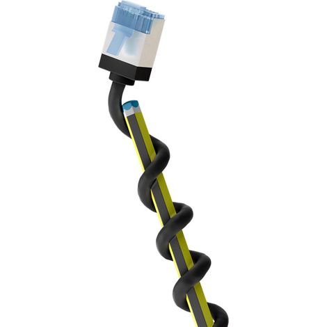 CAT 6A cavo patch ultra-flessibile, slim, U/FTP, nero, spine extra-corte, conduttore in rame puro (CU), LSZH, guaina in TPE, AWG 32. Lunghezza del Cavo 3 m