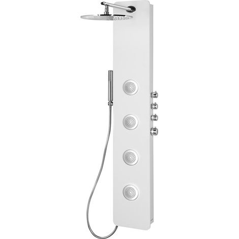 Panneau de douche thermostatique SPIRIT ROUND 250x1550mm, blanc (1/5)