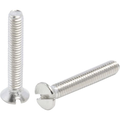 Vis à métaux RS PRO M2.5 à tête Fraisée fendue en Laiton, 16mm ( Prix pour Sachet de 100 )