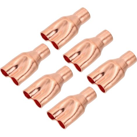 6 Pièces 5/16" x 1/4" x 1/4" ID Raccord En T En Cuivre Type Y (1/5)