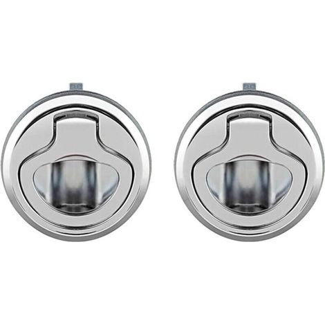 Stück Zinklegierung Flush Luke Latch, Flush Door Pull Hatch Slam Latch Lock für Boot RV, Silber (1/4)