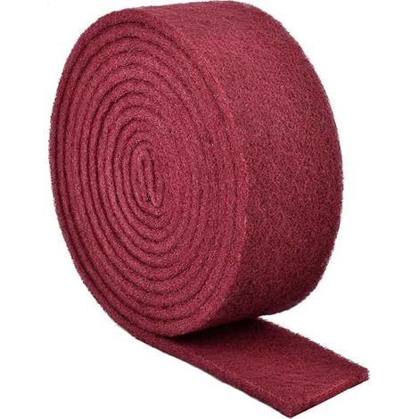 OTYMIOW 5m×10cm Rouleau de Papier Abrasif Réutilisable Grain 320-400, Toile Abrasive Non Tissée, Éponge Abrasive Tissu Abrasif non Tissé, Tampons Abrasifs non Tissés pour Polissage du Bois et Métal (1/5)