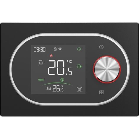 Termostato Smart Zigbee Beca BHT-9000GBLZB Expert4house Edition Nero e Silver (1/5)