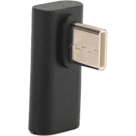 Adaptateur USB-C coudé 10 Gbit/s mâle vers femelle 90 °C en ABS, compatible avec la charge des téléphones portables et des ordinateurs portables. (1/5)