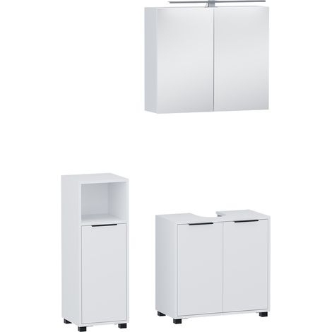 Conjunto de muebles de baño de 3 piezas Alina, Blanco, 3 partes, Vicco (1/5)
