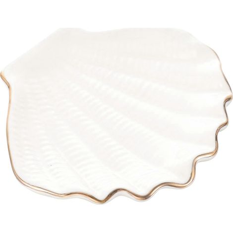 Plateau à bijoux en céramique, vide-poches, porte-bagues, organiseur de bijoux, vide-poches-11.5x10.5CM-White (1/4)