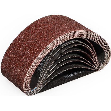Bandes Abrasifs 75x457 mm-8 Pièces de 40 Grain Bande Ponceuse pour Ponçage et Polissage avec Ponceuse à Bande (1/5)