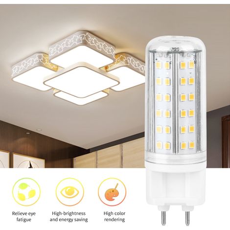 Ampoule LED G12 type maïs 10W, lampe haute luminosité pour la maison avec 85 LED, AC85-265V (blanc chaud) (1/5)