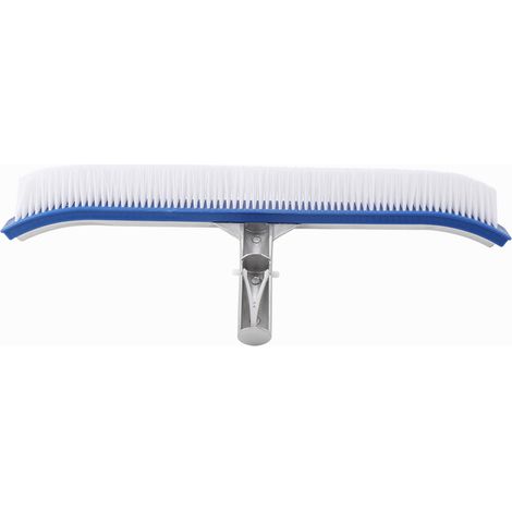 Brosse de nettoyage de parois de piscine de 45 cm (18 pouces) avec manche en aluminium pour bassins, spas et sources thermales (1/5)