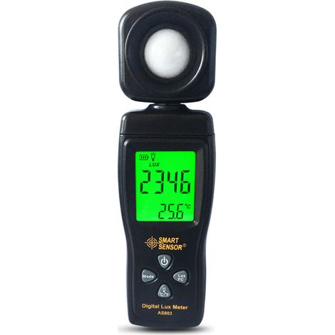 Misuratore di luce digitale portatile ad alta precisione Luxmetro digitale Misuratore di luce Misuratore di luce digitale professionale Illuminometro Misuratore di illuminamento Fotometro Strumento, 1