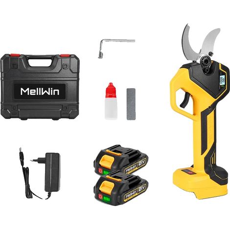 Sécateurs Électriques, Moteur Sans Balais, Écran LCD, Ensemble de 2 piles, 100V-240V Type C de prise EU (1/2)