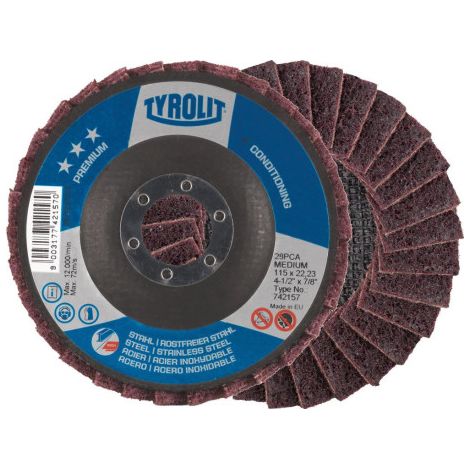 Disque à lamelles non-tissé SCM-A 125x22mm moyen Tyrolit (1/2)
