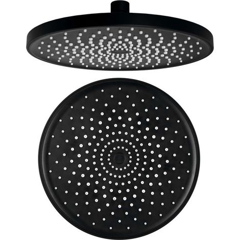 Sapho - Soffione doccia, diametro 22 cm, nero opaco SK852B (1/4)