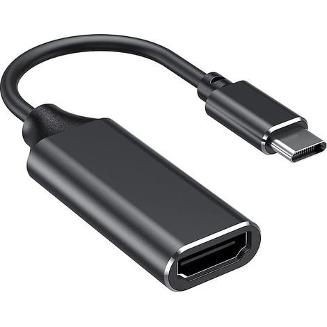 Adaptateur USB C vers HDMI, Adaptateur USB Type C à HDMI 4k (Thunderbolt 3 compatible) avec sortie audio vidéo pour MacBook Pro 2018/2017, iPad pro 2018, Samsung Note 9/S9, Huawei Mate 20 etc (Black) (1/5)