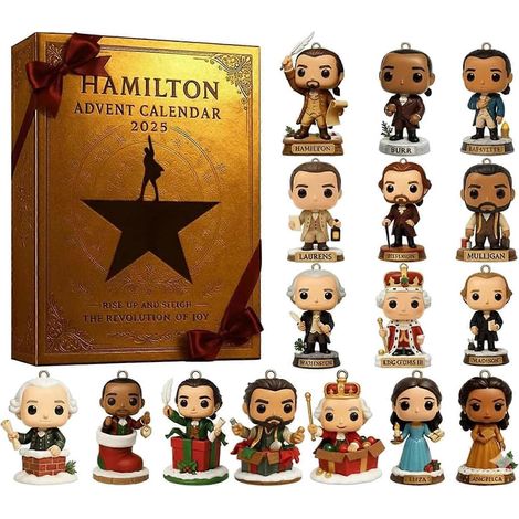 Calendrier de l'Avent Hamilton 2025, coffret musical de 24 jours pour le compte à rebours de Noël, décorations de Noël à collectionner (1/5)