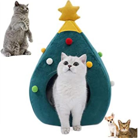 1 Lit pour animaux, tissu doux, rembourrage hypoallergénique, base antidérapante, intérieur extérieur (1/5)