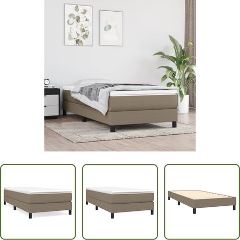Boxspringbett - Boxspringbettgestell Taupe 100x200 cm Stoff (1/5)