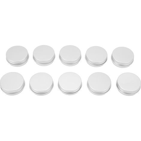10 runde 10-ml-Aluminiumdosen mit Schraubverschluss, 10er-Packung, für Kerzen, Ton oder zur Aufbewahrung (1/5)