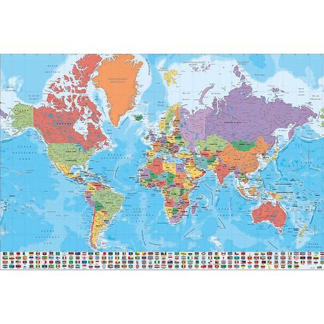 Poster carte du monde (1/4)