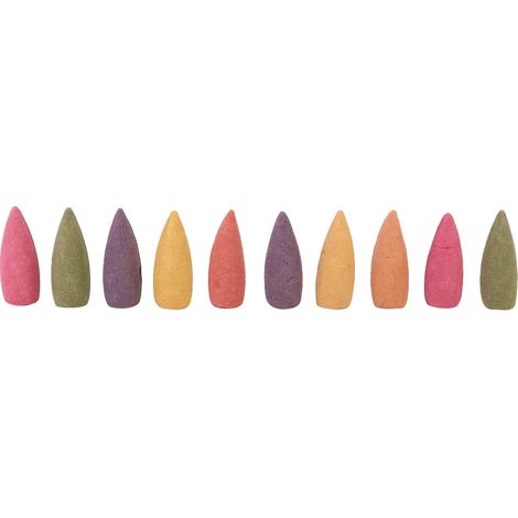 Brûleur d'encens à reflux style paysage, porte-encens en résine, décoration pour la maison ou le bureau, effet cascade (1/5)