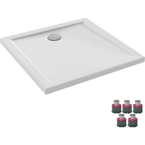 Receveur de douche 80 x 80 JACOB DELAFON Gaspard céramique carré avec kit de réhausse