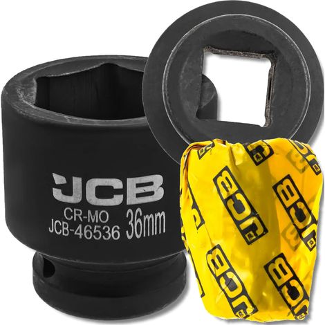 Bussola a impatto JCB da 3/4" 36 mm a 6 punte in acciaio Cr-Mo