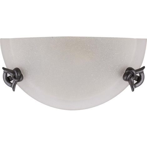 Plafonnier Candellux EVA verre gris patiné 30cm E27