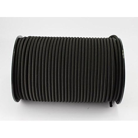 Corde Élastique - 30 M - Noir - 8 MM - Résistante Intempéries - Camping Bateau