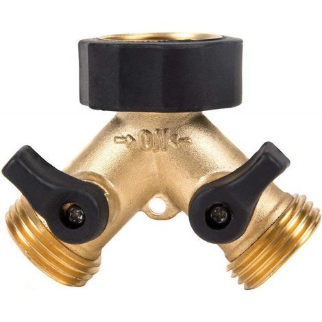Robinet à bille double flux tout cuivre, distributeur double voie haute pression, raccord de tuyauterie de collecteur (1/4)