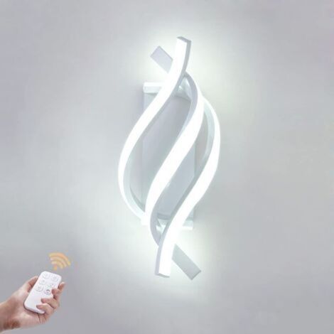 Applique murale moderne LED d'intérieur en spirale, design en aluminium, luminaire de chambre à coucher, lumière blanche chaude (1/5)