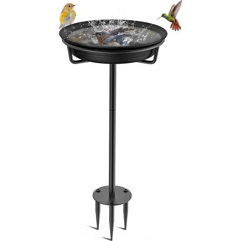 Abreuvoir pour oiseaux / Bain d'oiseau Nourriture Bol Point d'eau Debout, Bain d'oiseau Jardin pour Oiseaux Sauvages Abreuvoir pour Oiseaux, Grand Abreuvoir Résistant au Gel Hiver (1/5)