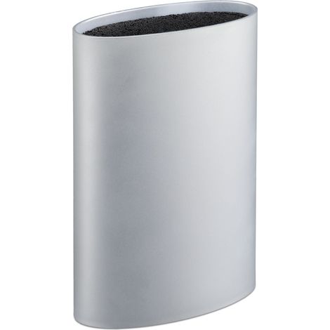 Bloc de cuchillos ovalado para cocina de interior fácil de limpiar 22 x 16,5 x 6,5 cm de plástico negro 130007891 (1/5)