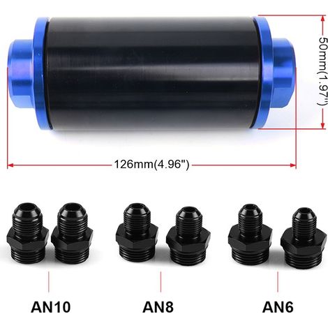 Car modification fuel filter, gasoline filter, magnetized gasoline filter element, 50mm filter - - Black Orchid (1/2)