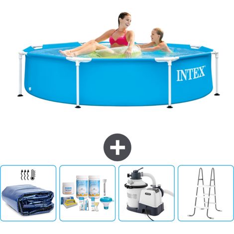 Piscine Intex Cadre Rond - 244 x 51 cm - Bleue - Incluse Accessoire CB64 (1/5)