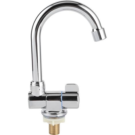 Robinet de lavabo à eau froide simple, rotation à 360°, filetage de montage 1/2 po, pour camping-car. (1/5)