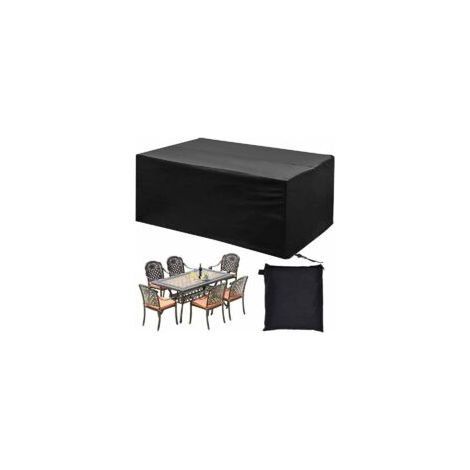 Housse Salon de Jardin(200 x 160 x 70cm), Housse Table de Jardin Polyester Imperméable Anti-UV Bâche Salon de Jardin Housse de Protection pour Tables de Jardin, Chaise, Canapé- Crezuo (1/4)