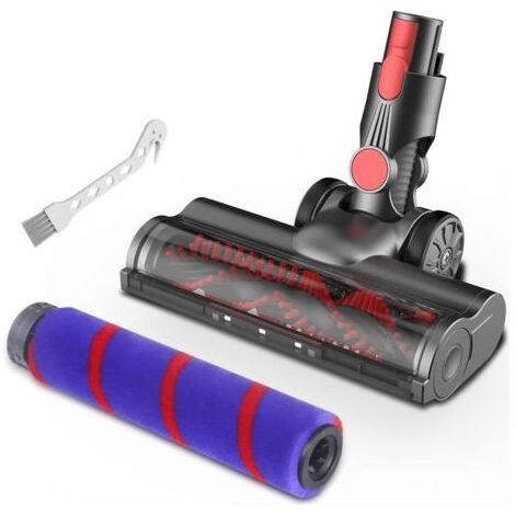 Brosse turbo et rouleau doux pour aspirateurs Dyson V7, V8, V10 et V11 – nettoyage des tapis et sols durs – installation rapide avec éclairage LED (1/5)