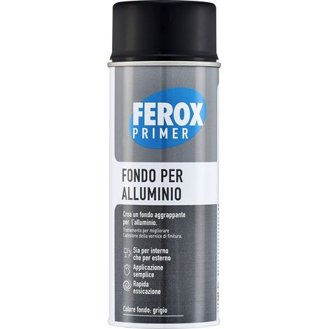 Fondo primer spray per lamiere in alluminio FEROX AREXONS colore grigio da 400ml (1/5)