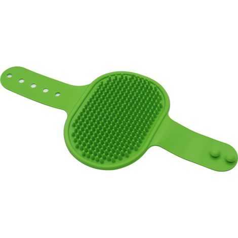 peine de masaje para mascotasCorrea de hombro ajustableAdecuado para el aseo y el baño de animales.verde (1 pieza) (1/5)