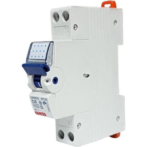 KOMPAKTER MAGNETOTHERMISCHER FI-SCHALTER GEWISS 1P+N I. Nennstrom (1/2)