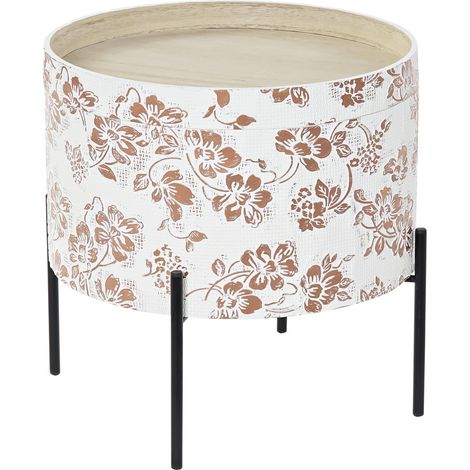 MDF Metall -Auxiliary Tabelle 38x38x39 MDF weiße Plattenmetallmaterial Multicolor -Farbfamilie Hilfstabellen Details Details (1/4)