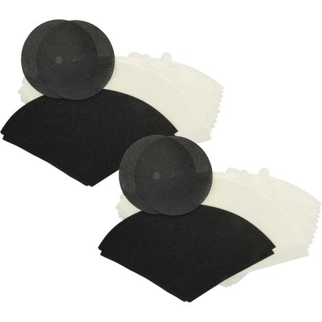 vhbw 32x Filtro compatible con FilterQueen Majestic 360 aspiradora - filtro carbón activo, cono de filtro, filtro protección motor