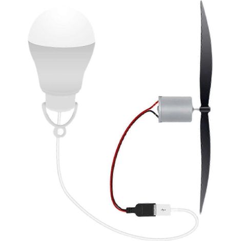 Kit de construction modulaire pour micro-éolienne avec ampoule, à monter soi-même (nouveau). (1/2)