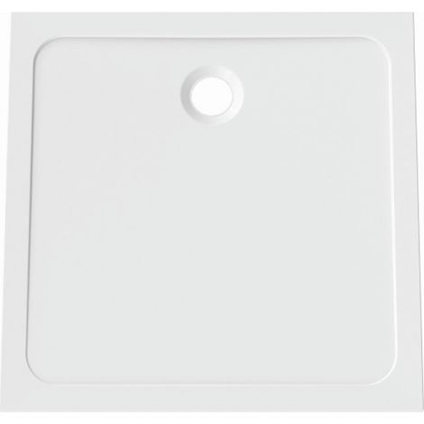 Bandeja de ducha mineral moldeada blanca. 100x100x3cm. no ceñido
