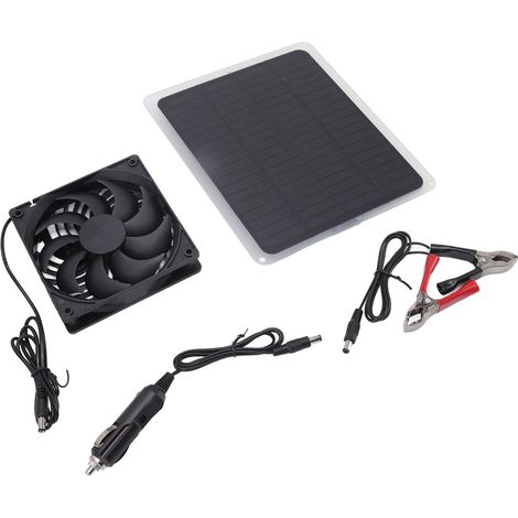 Kit de ventilateur solaire portable IP014 avec cage de ventilation et cellules solaires monocristallines à économie d'énergie