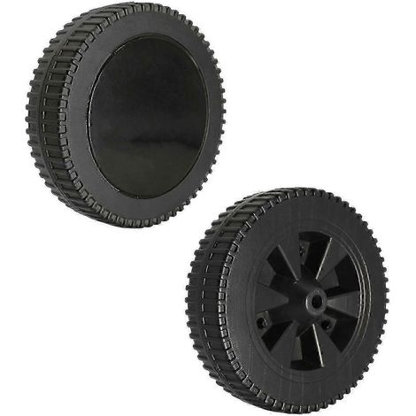 Lot de 2 roues de rechange universelles 7 pouces, résistantes au sable et durables, pour chariot de jardin, camping et barbecue. (1/5)