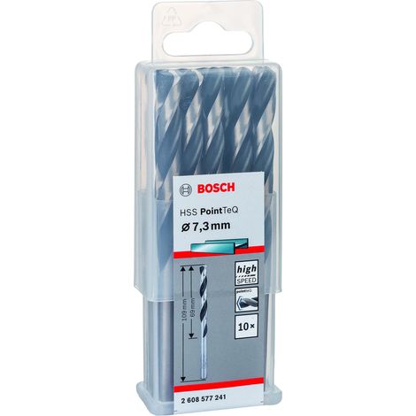 Trapano a spirale in metallo HSS PointTeQ, DIN 338, 7,3 mm, confezione da 10