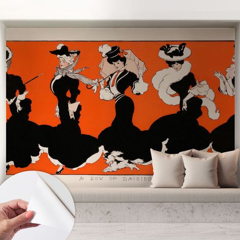 Selbstklebende Tapete - Wanddekoration Wohnzimmer - Tapete Schlafzimmer Weibliche Gewänder 208x146 cm (1/5)